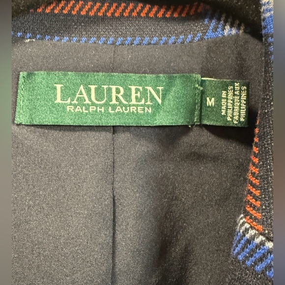Lauren Ralph Lauren Blue and Red Blazer with Notched Lapels - Picture 5 of 6